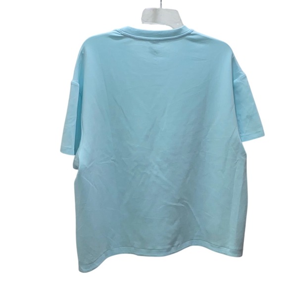 Members Mark Womens Luxe Tee Aqua Blue Short Sleeve Relaxed Fit XXL - Picture 7 of 7